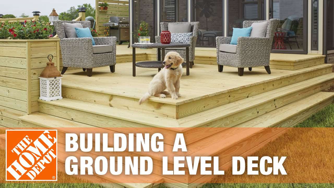 Como construir um deck no nível do solo