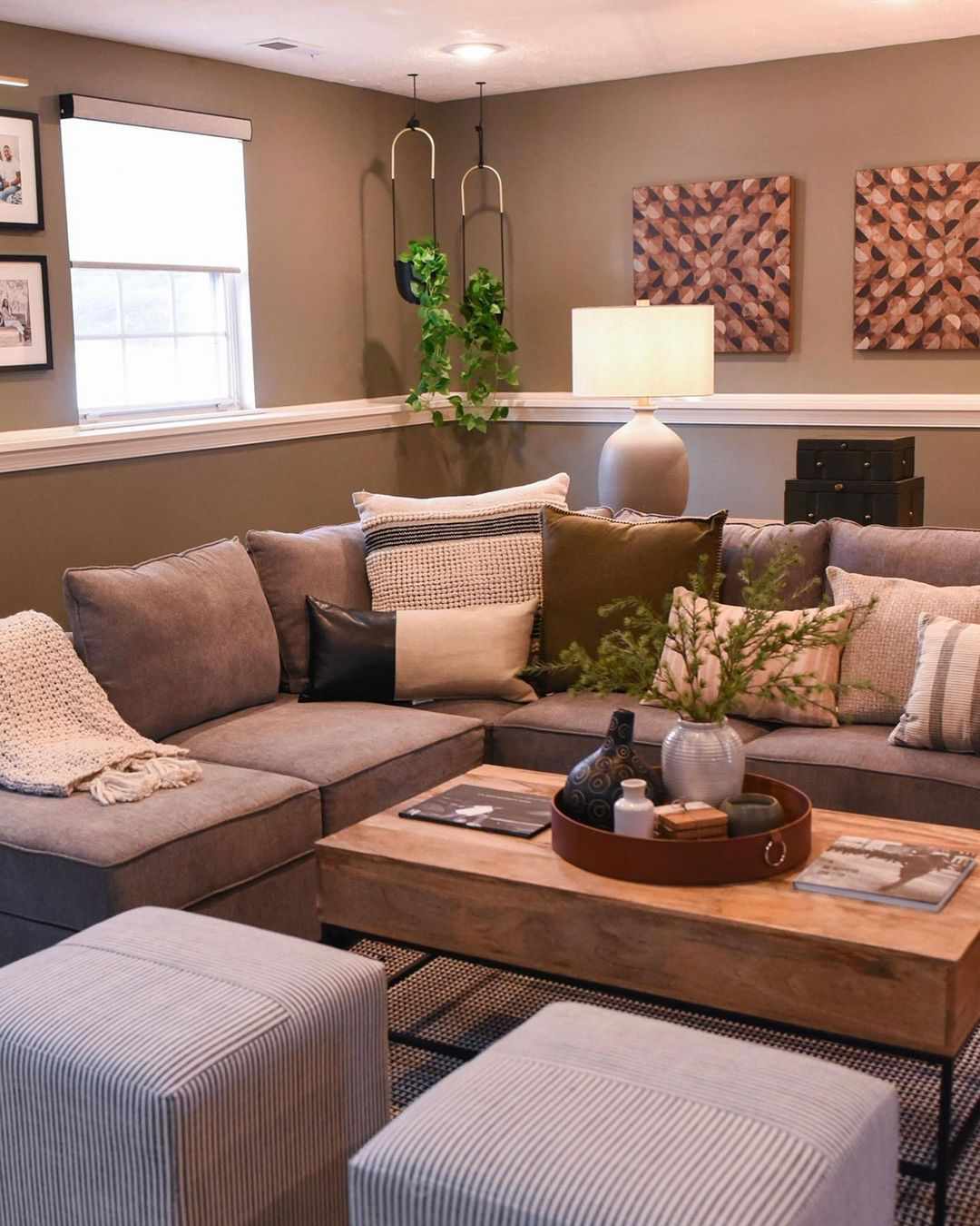 Brown family room