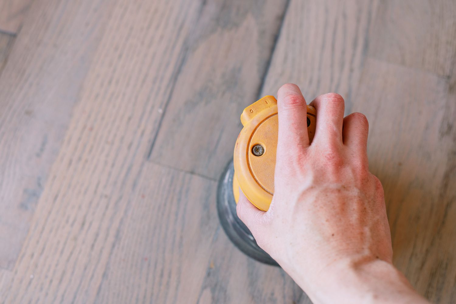 Wooden floors being sanded down