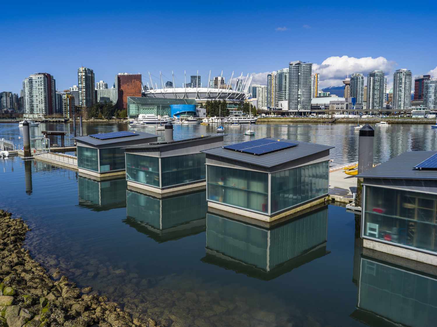 Schwimmende Häuser in Vancouver