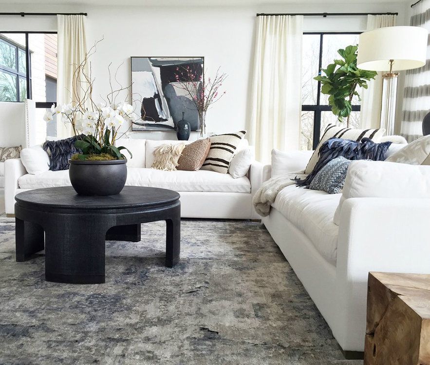 transitional neutral living room