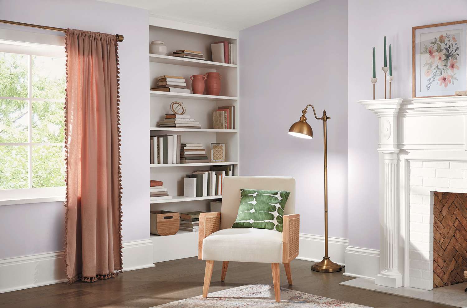 Lavender colored room