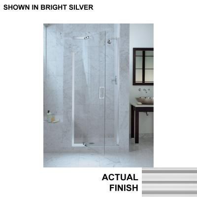 Kohler Purist Rahmenlose schwenkbare Duschtür Bright Silver 702011 L SH