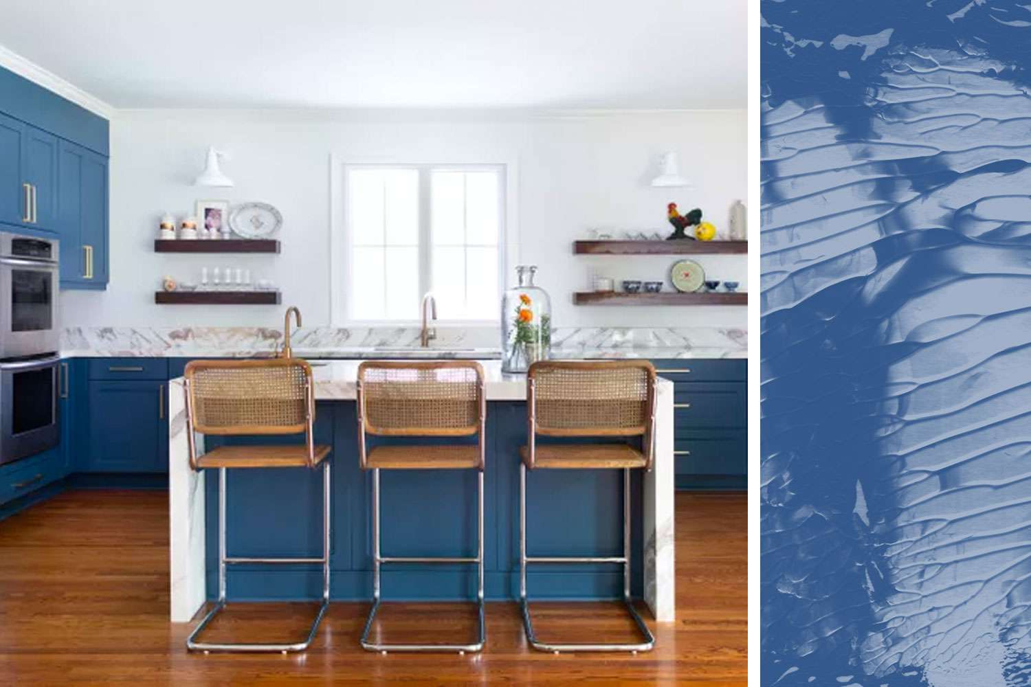 Behr Dark Cobalt cuisine inspiration et swatch de peinture