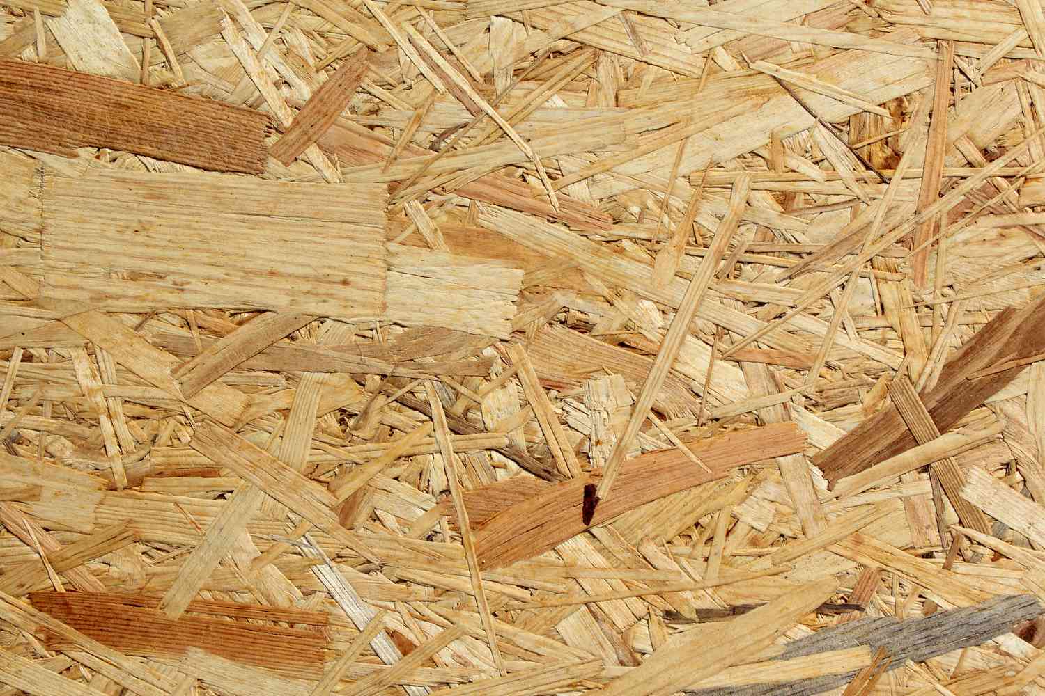 A close-up of particle board