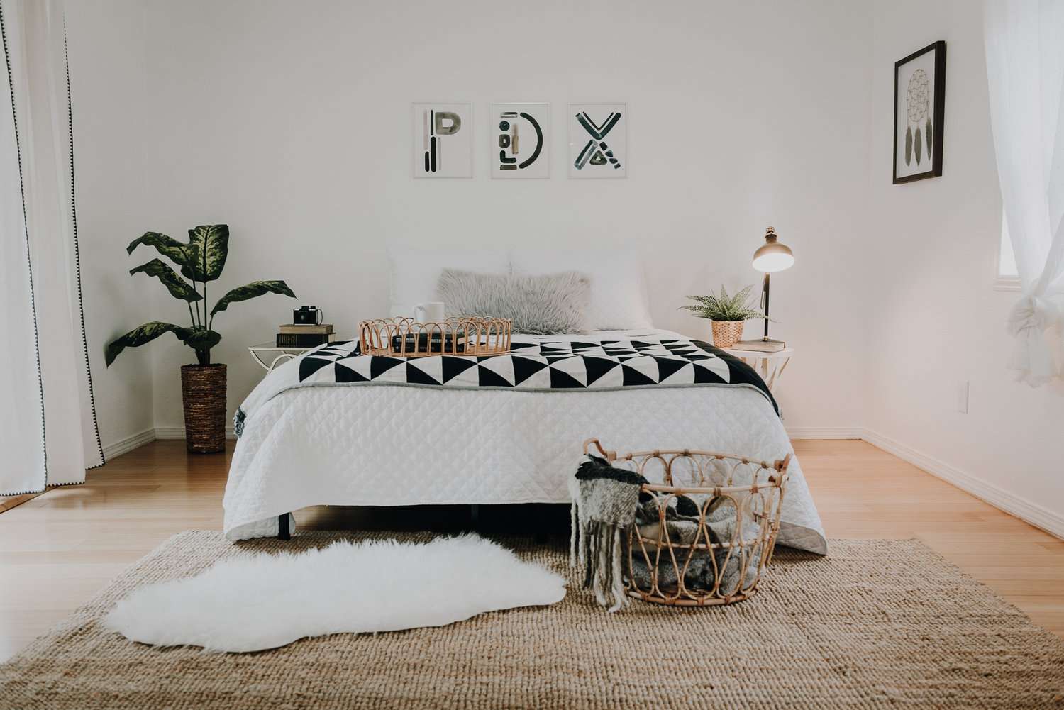 Bohemian Minimalist bedroom