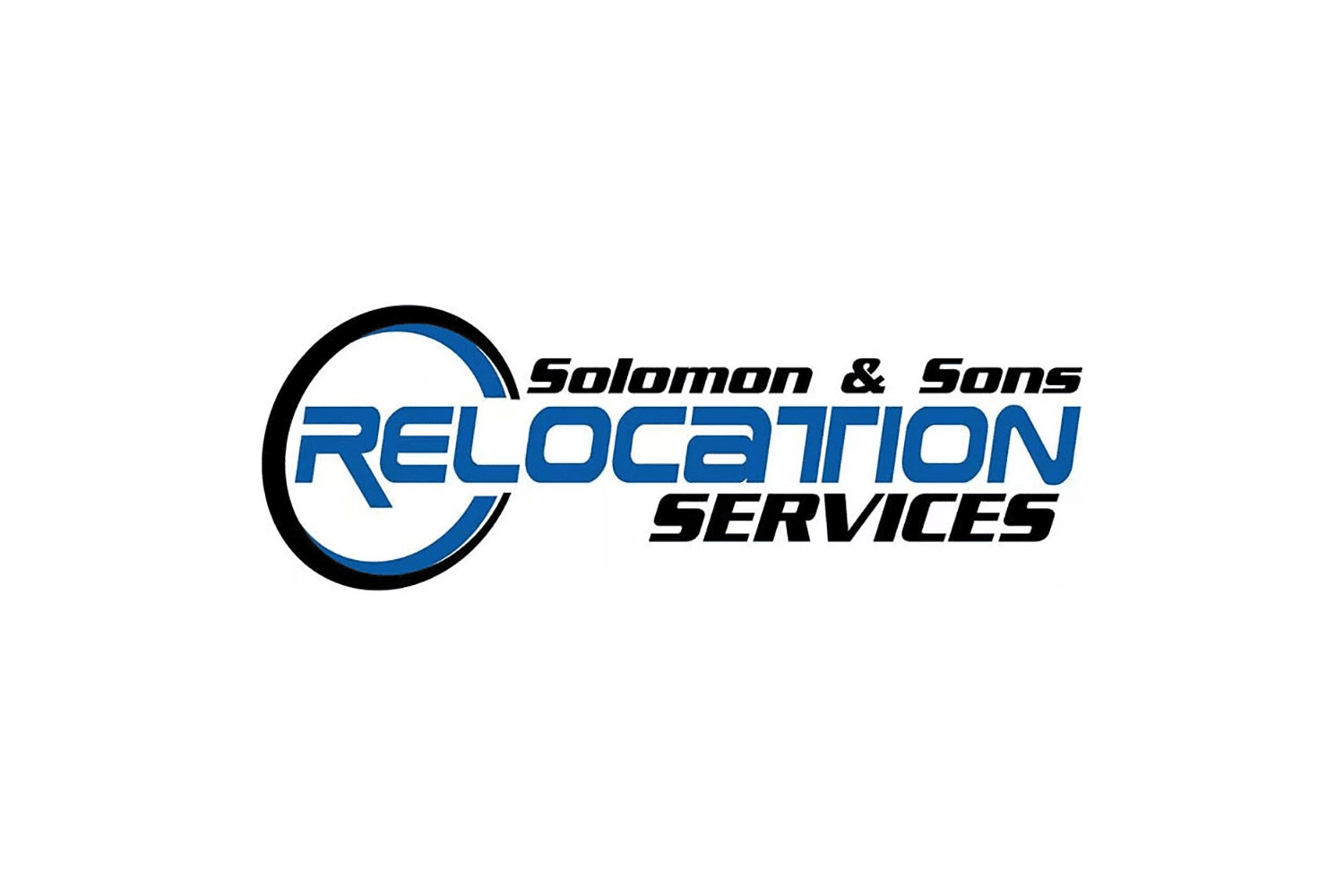 Logotipo da Solomon & Sons Relocation Services em letras azuis e pretas