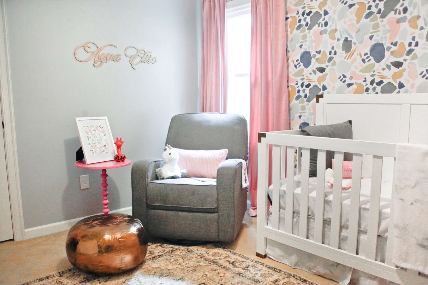 pink and gray nursery ideas