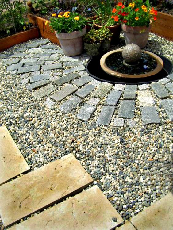 three patio materials