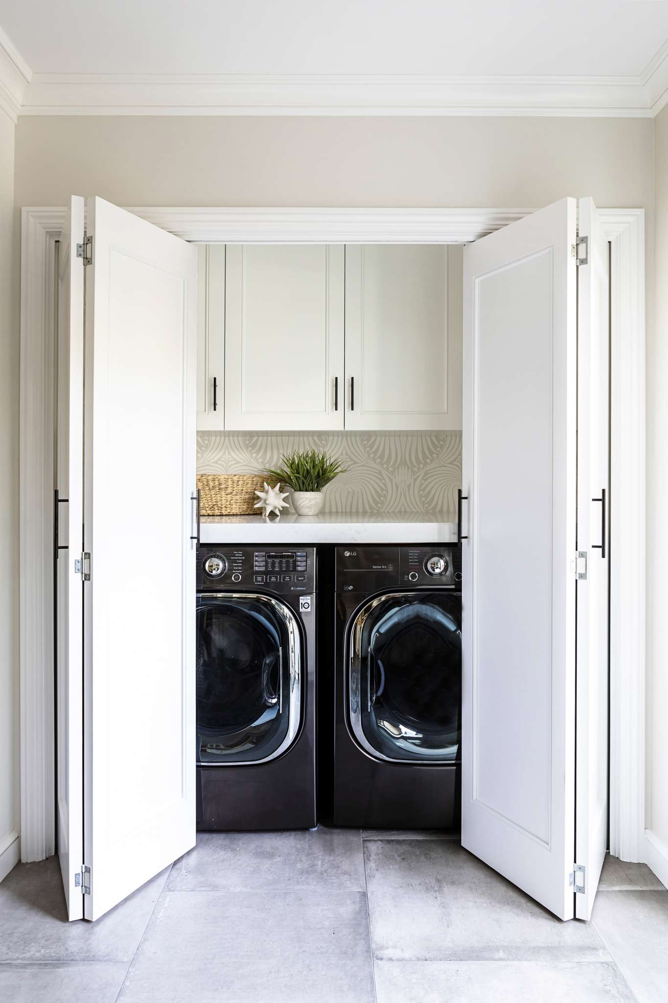 laundry room in closet