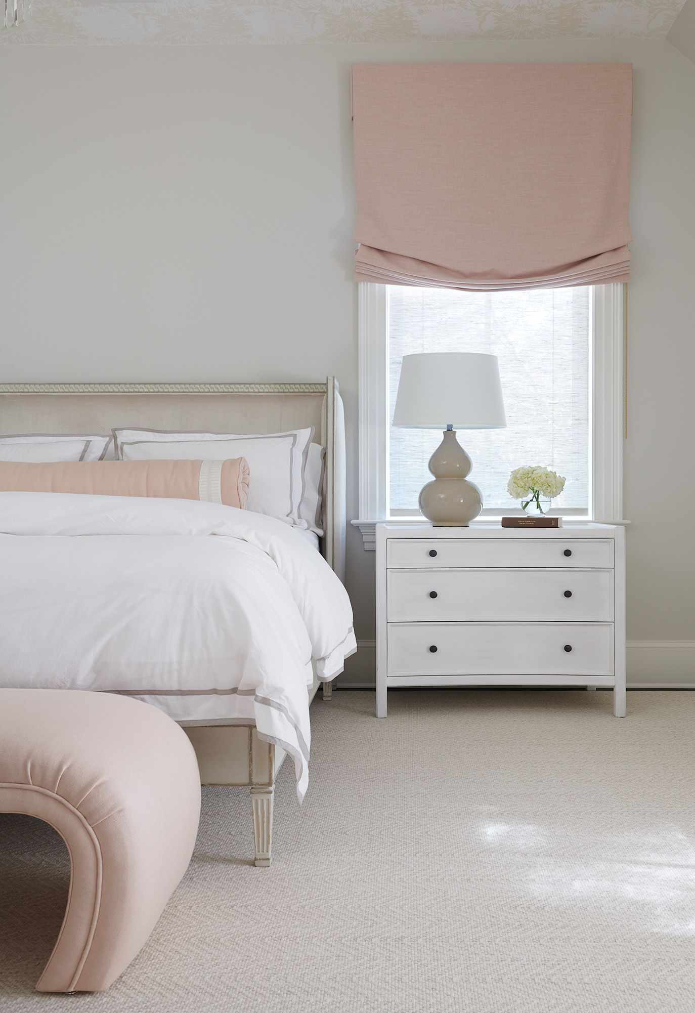 blush pink bedroom