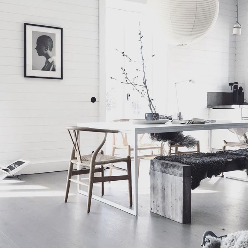 White and gray colored room