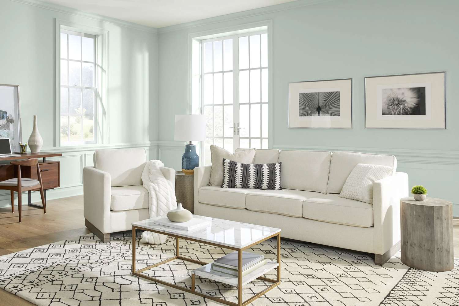 Color trend predictions 2022 - Breezeway paint by Behr in living room
