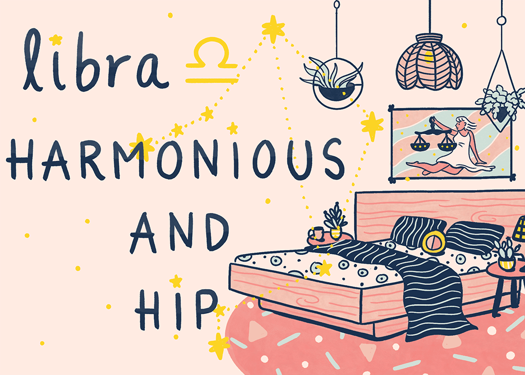 libra home decorating illustration