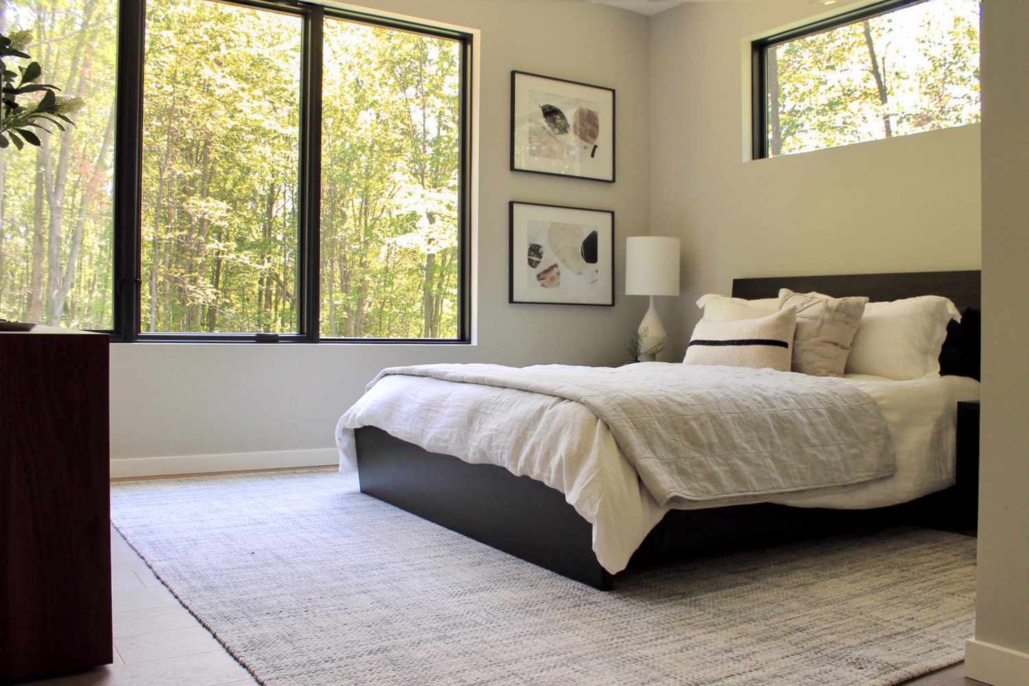 area rug in a bedroom