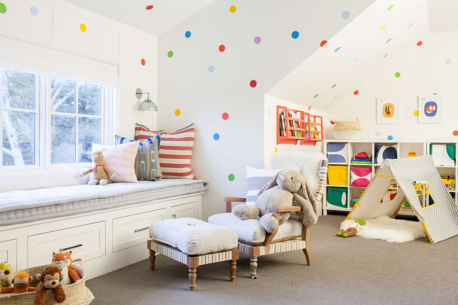 polka dot bedroom