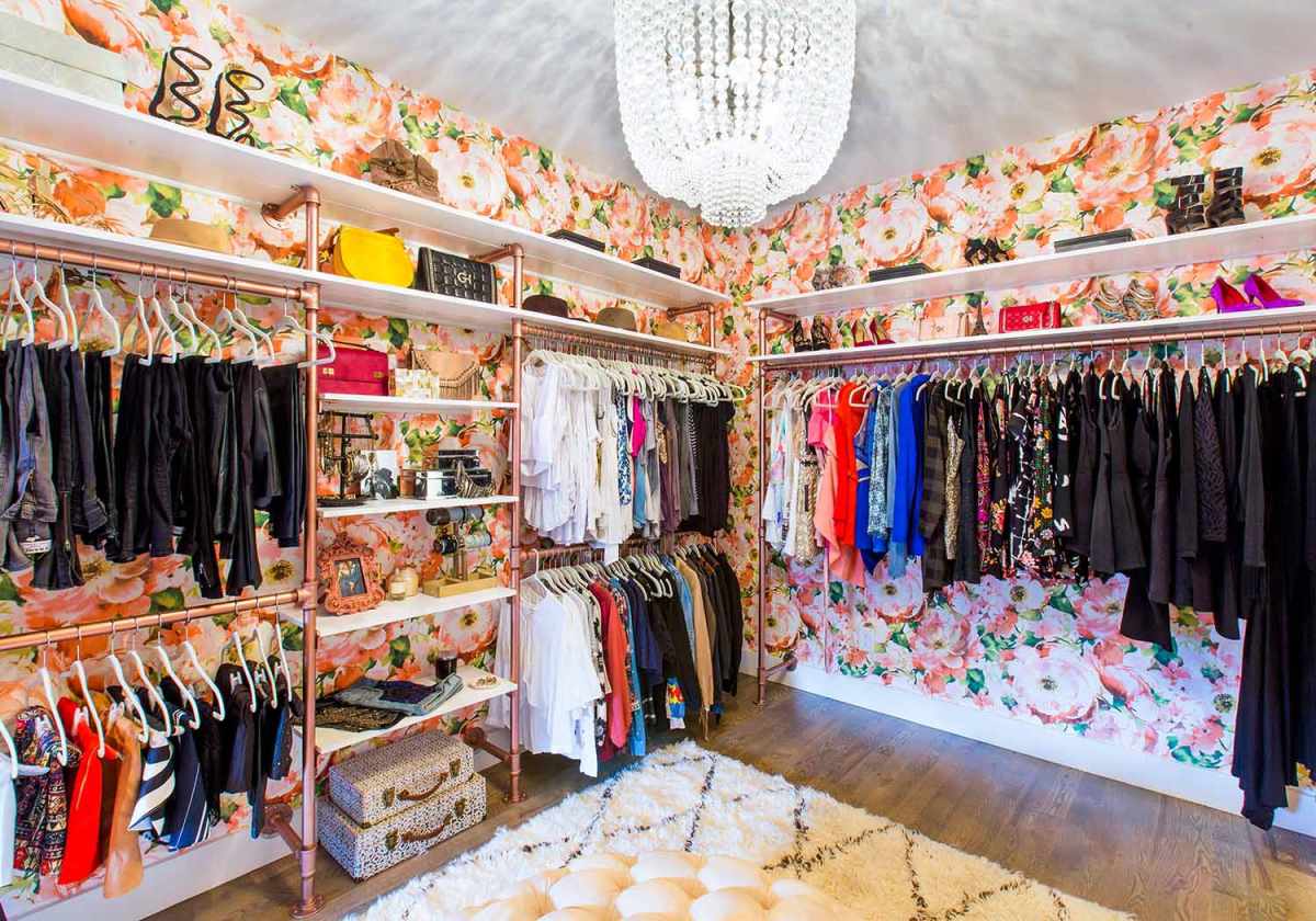 floral closet idea