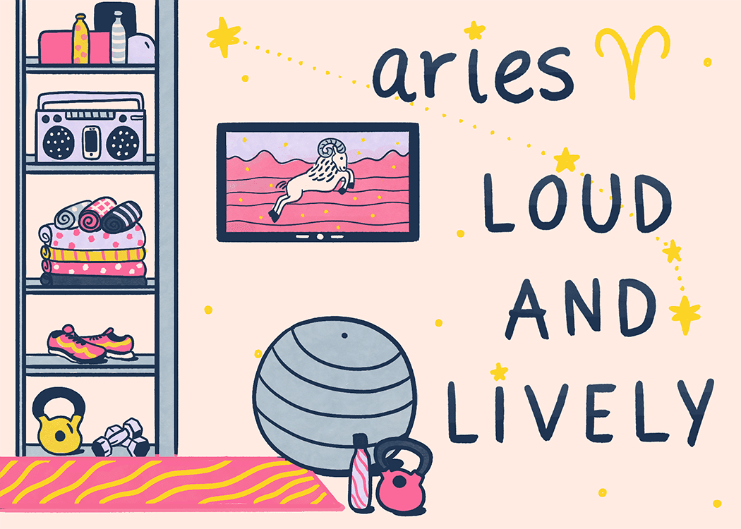 aries home decorating illustration