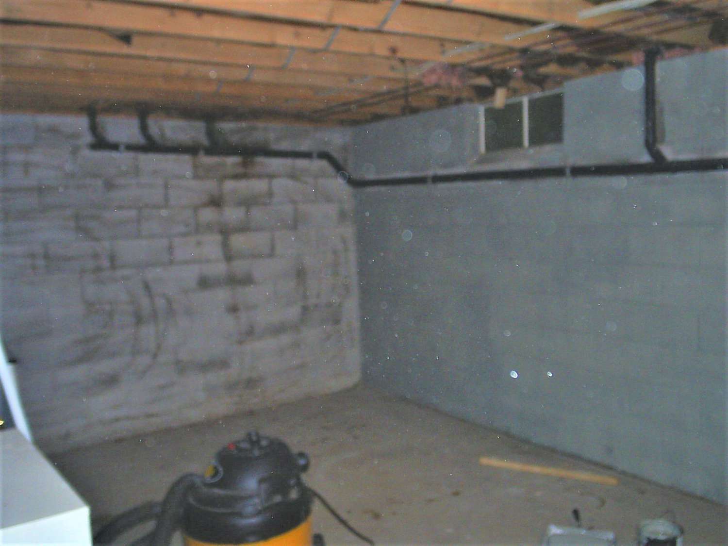 Dark Basement Before Remodeling