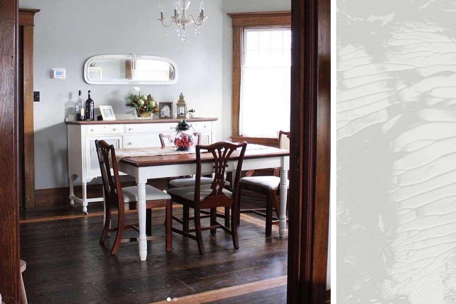 Clare 'Seize the Gray' dining room inspiration and paint swatch