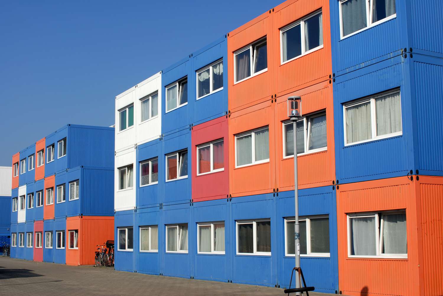 colorful shipping container complex