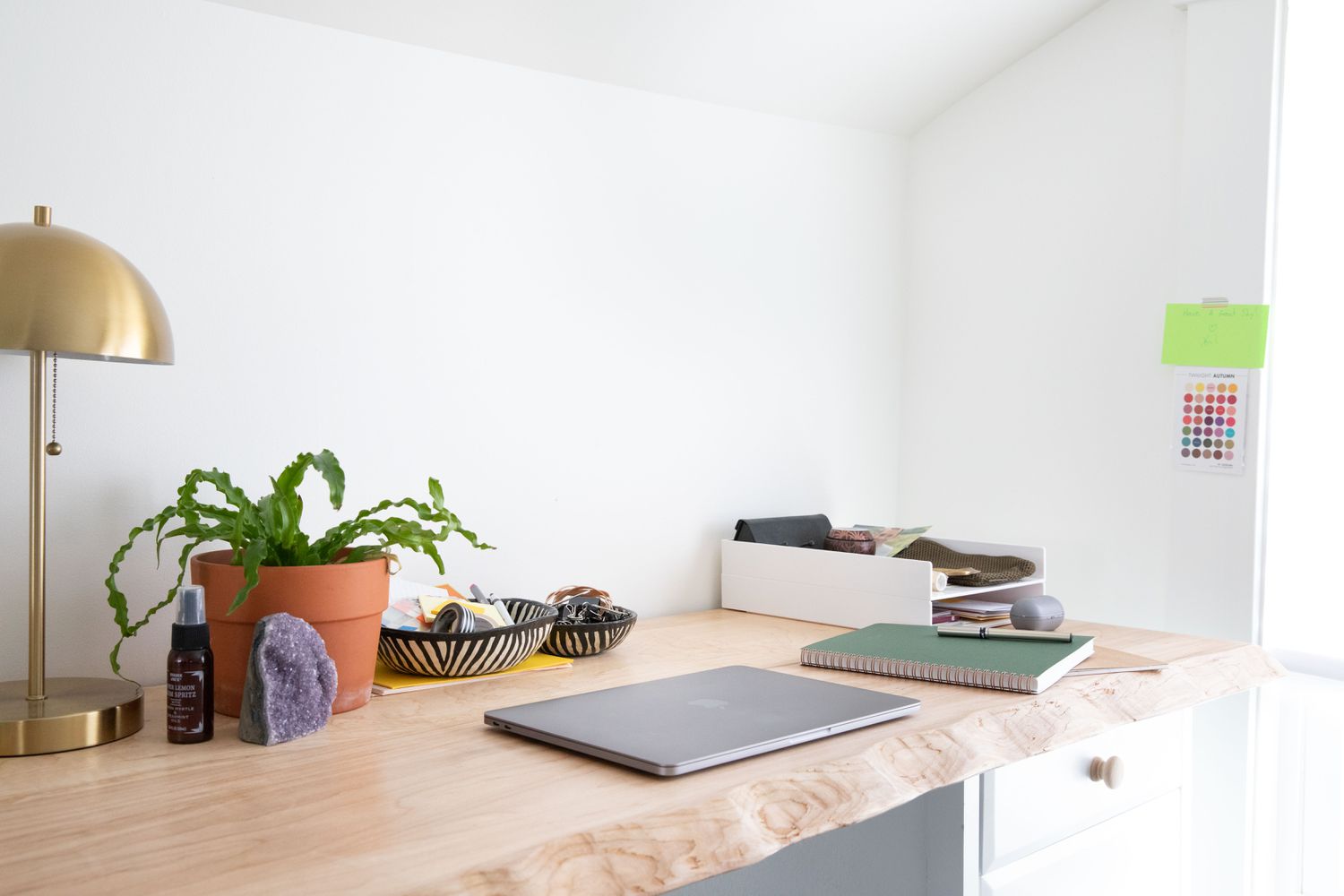 home workspace with organizational tools