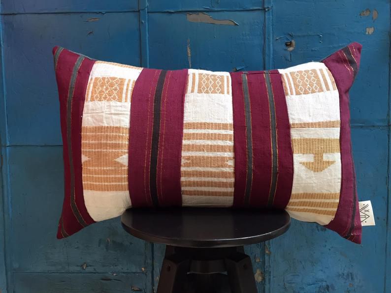 Upcycled Vintage Asooke Pillow
