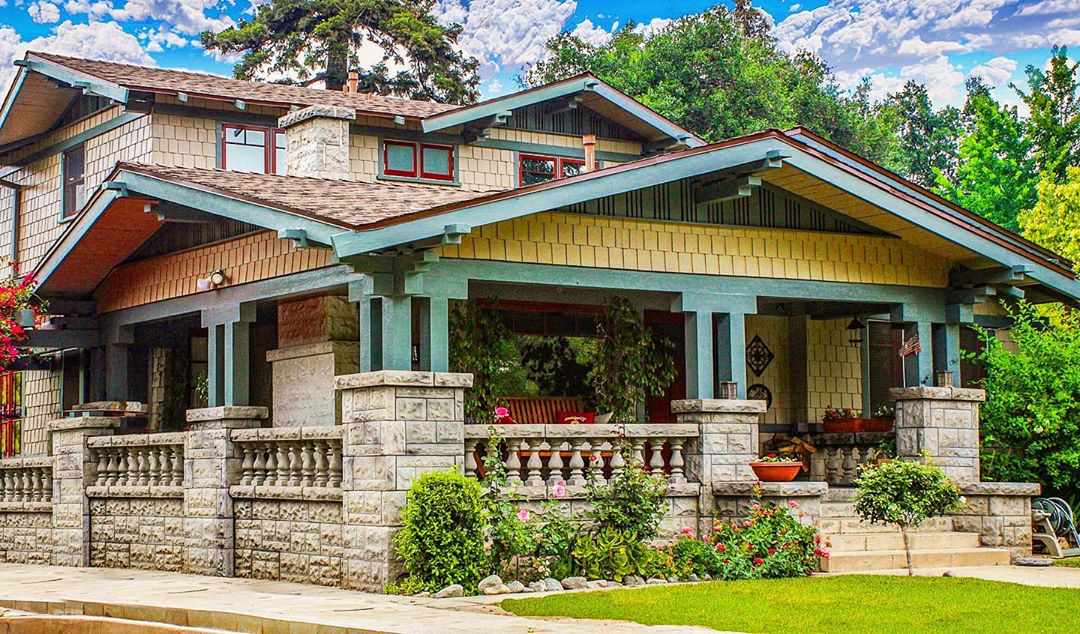 A colorful craftsman home