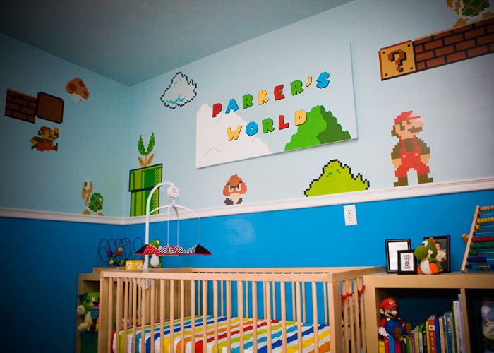 Super Mario-themed nursery