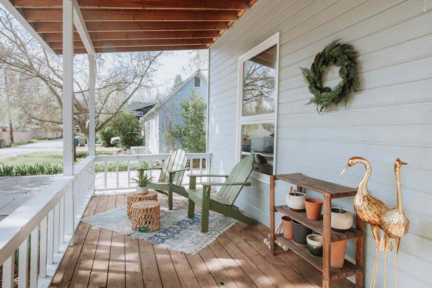 a well-styled front porch