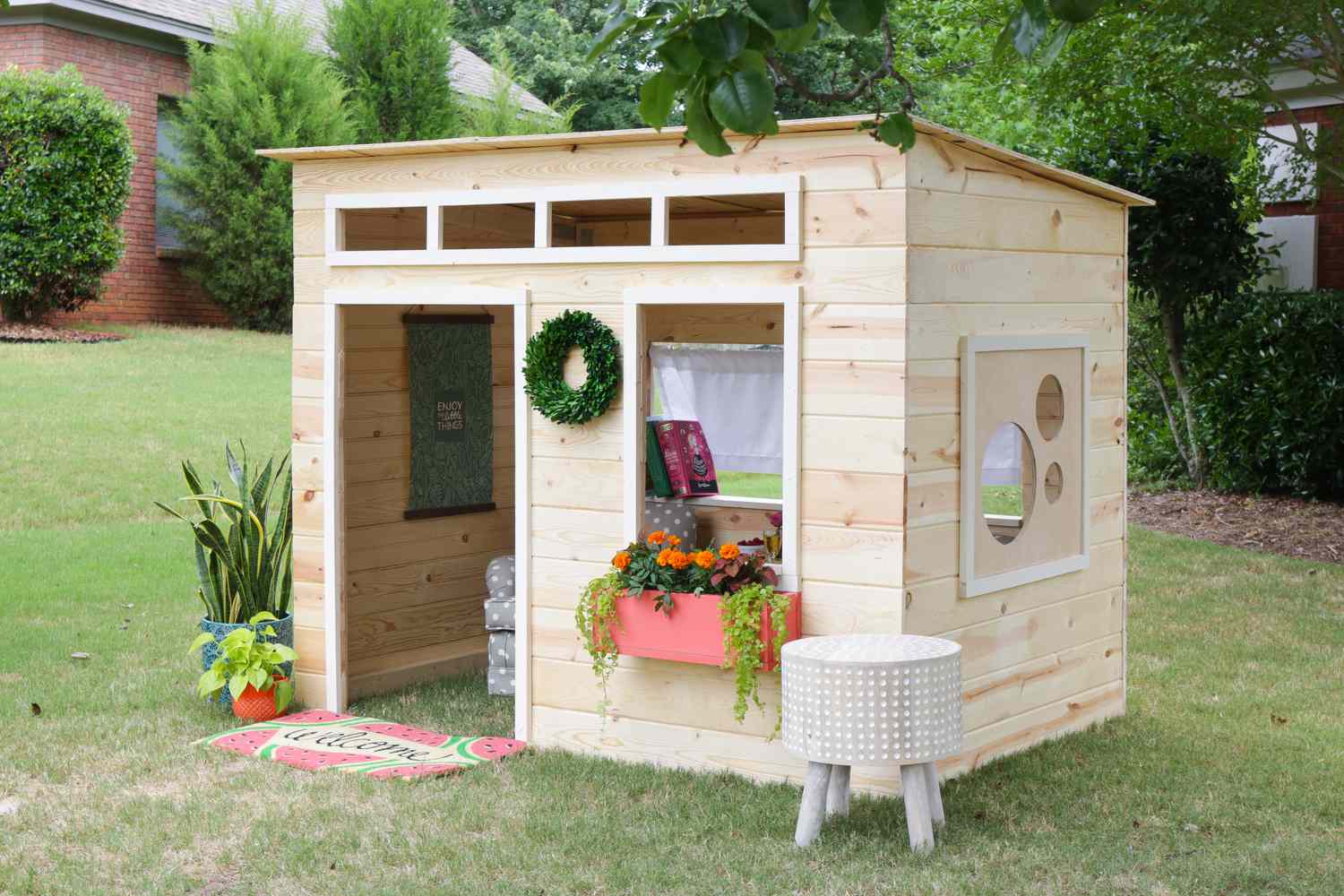 Jen Woodhouse's custom backyard playhouse
