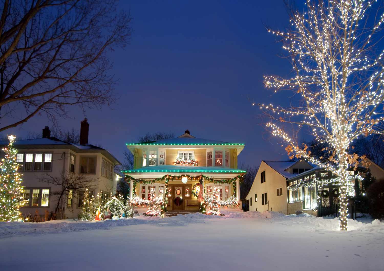 Christmas Lights on House