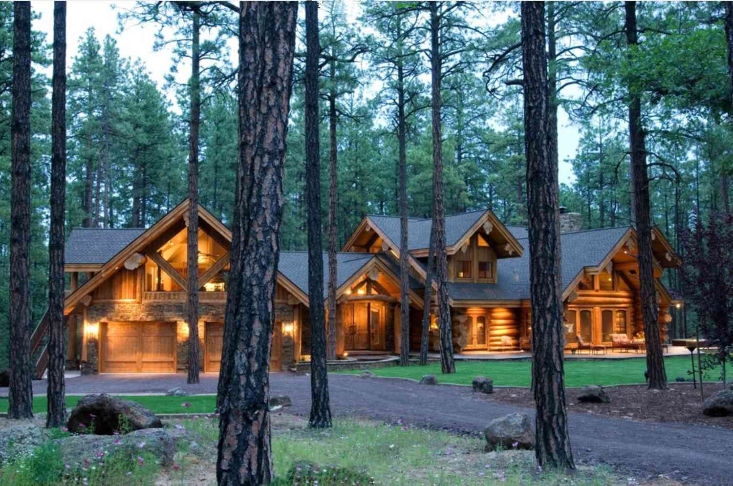 hermoso diseño de casa de troncos