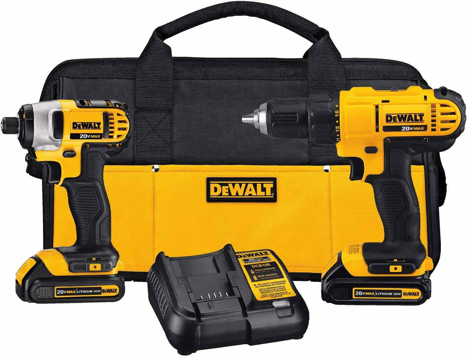 DEWALT 20V MAX Cordless Drill Combo Kit, 2-Tool