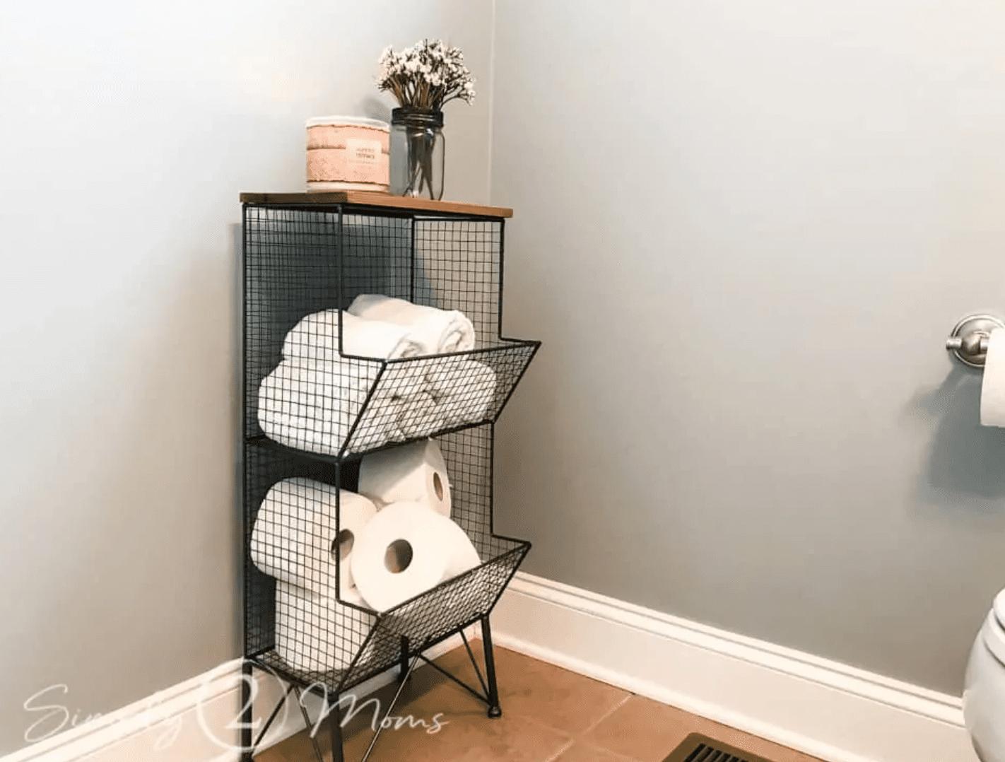 mesh toilet paper bin