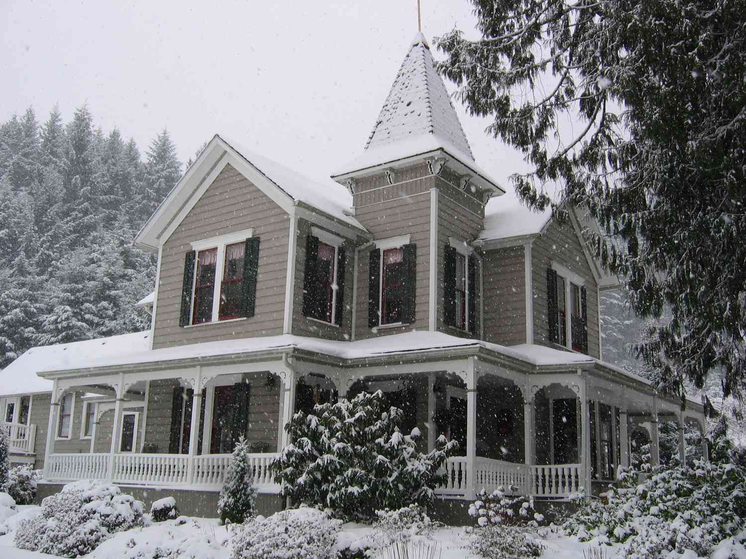 Viktorianisches Queen Anne Haus in Oregon.