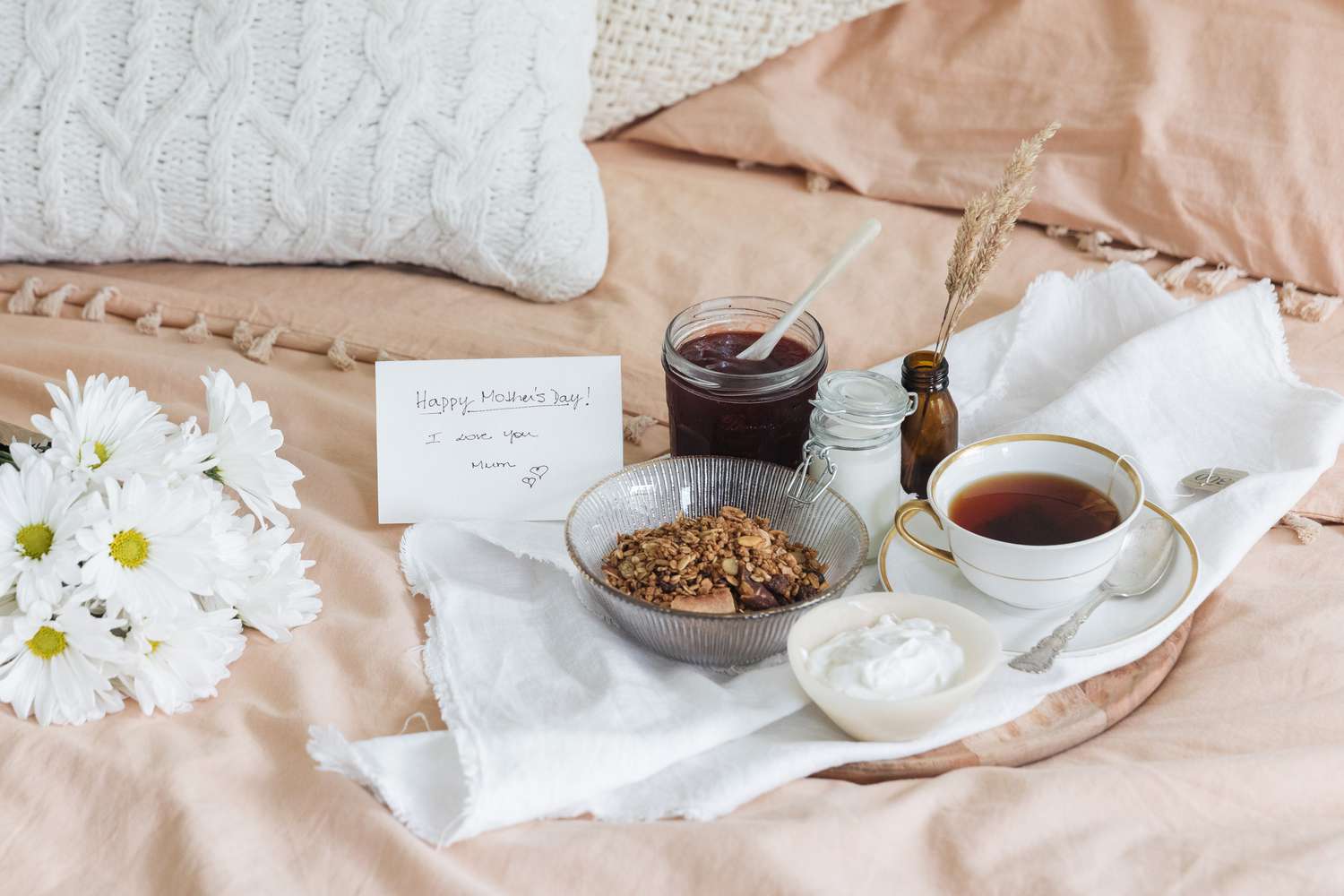 Frühstück im Bett zum Muttertag