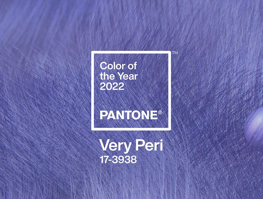 Amostra de cor da Cor Pantone do Ano 2022 para Very Peri
