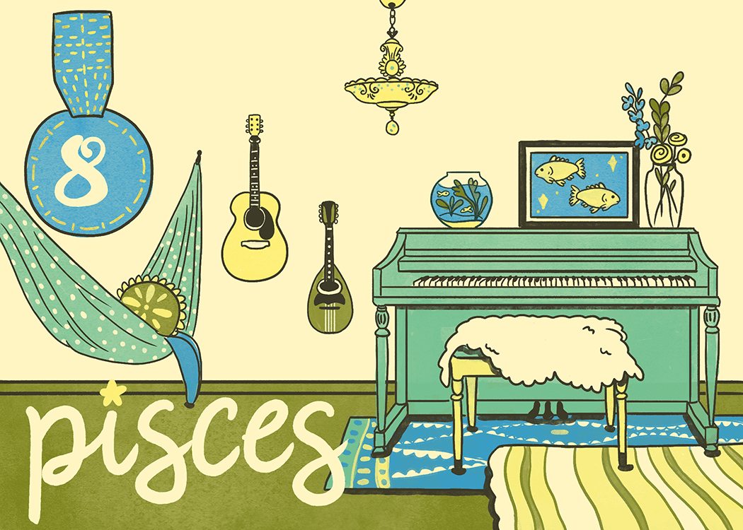 pisces home decor illustration