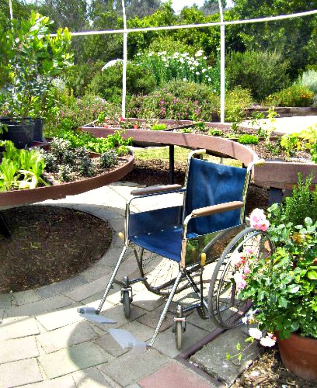 lits de jardin accessibles en fauteuil roulant