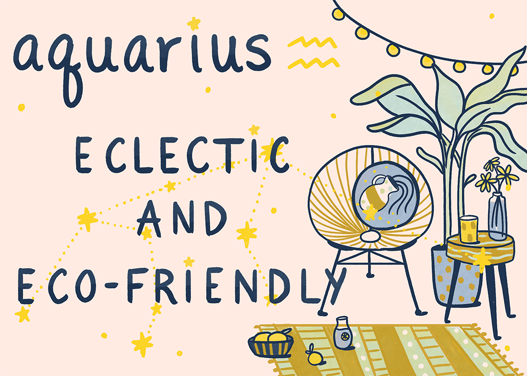 aquarius home decorating illustration