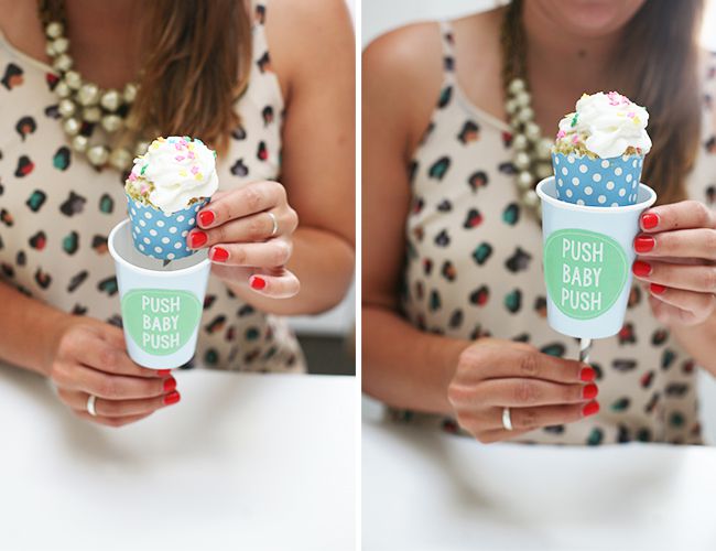 DIY Baby Shower Cupcake Push Pops