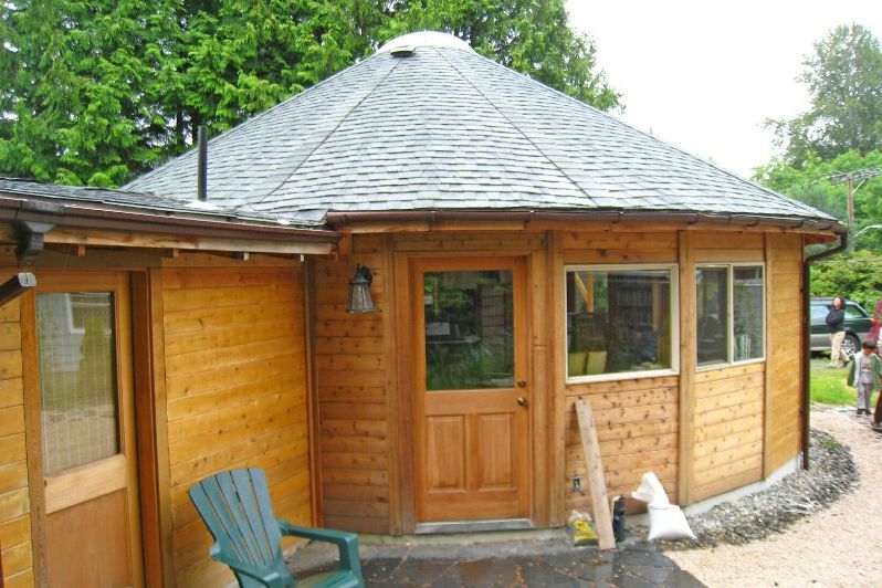 A Smiling Wood Yurt completed kit