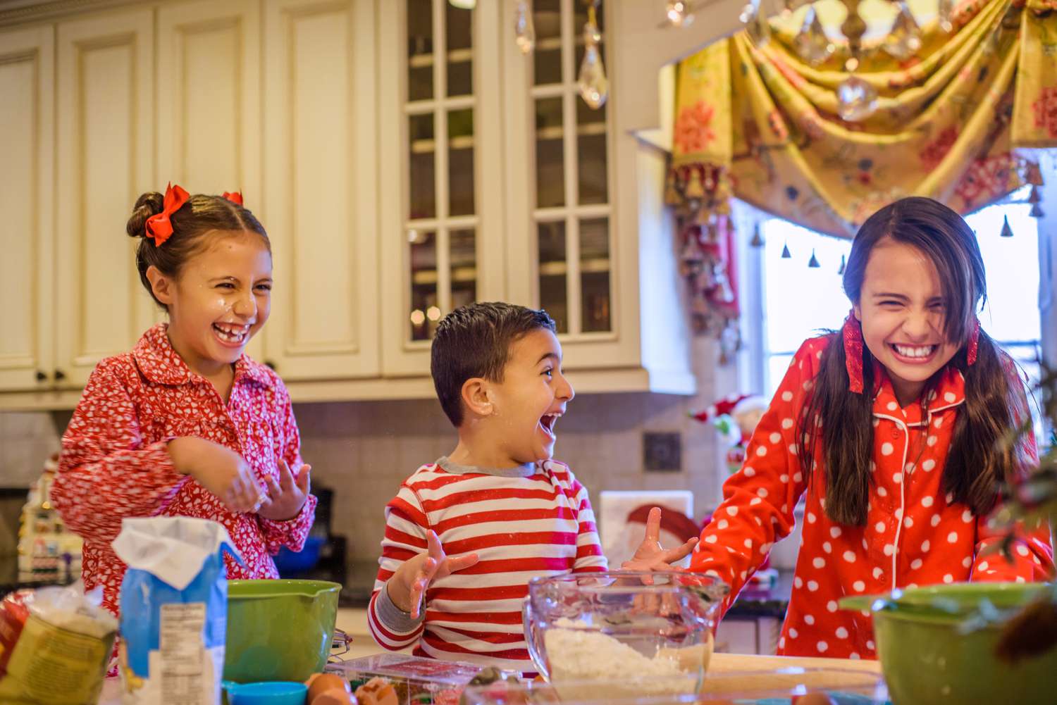 Children wearing Pjs