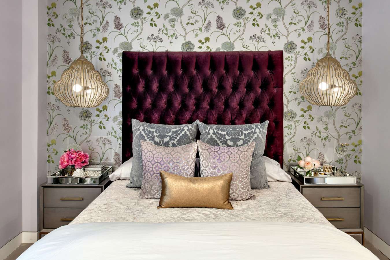 Deep Burgundy Custom Headboard