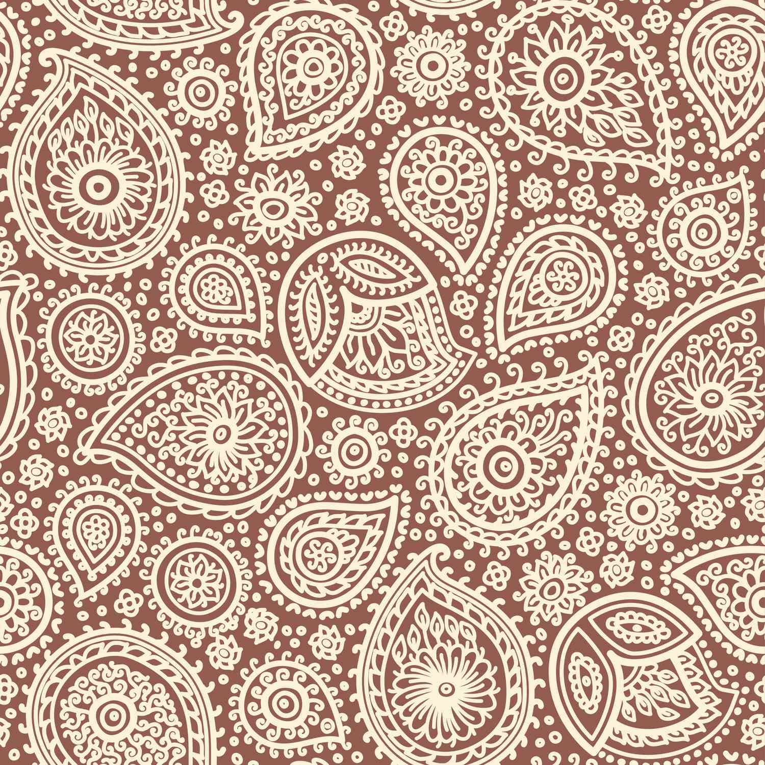 Two-color paisley pattern