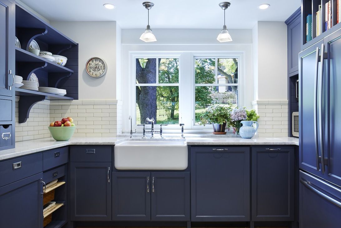 navy blue kitchen