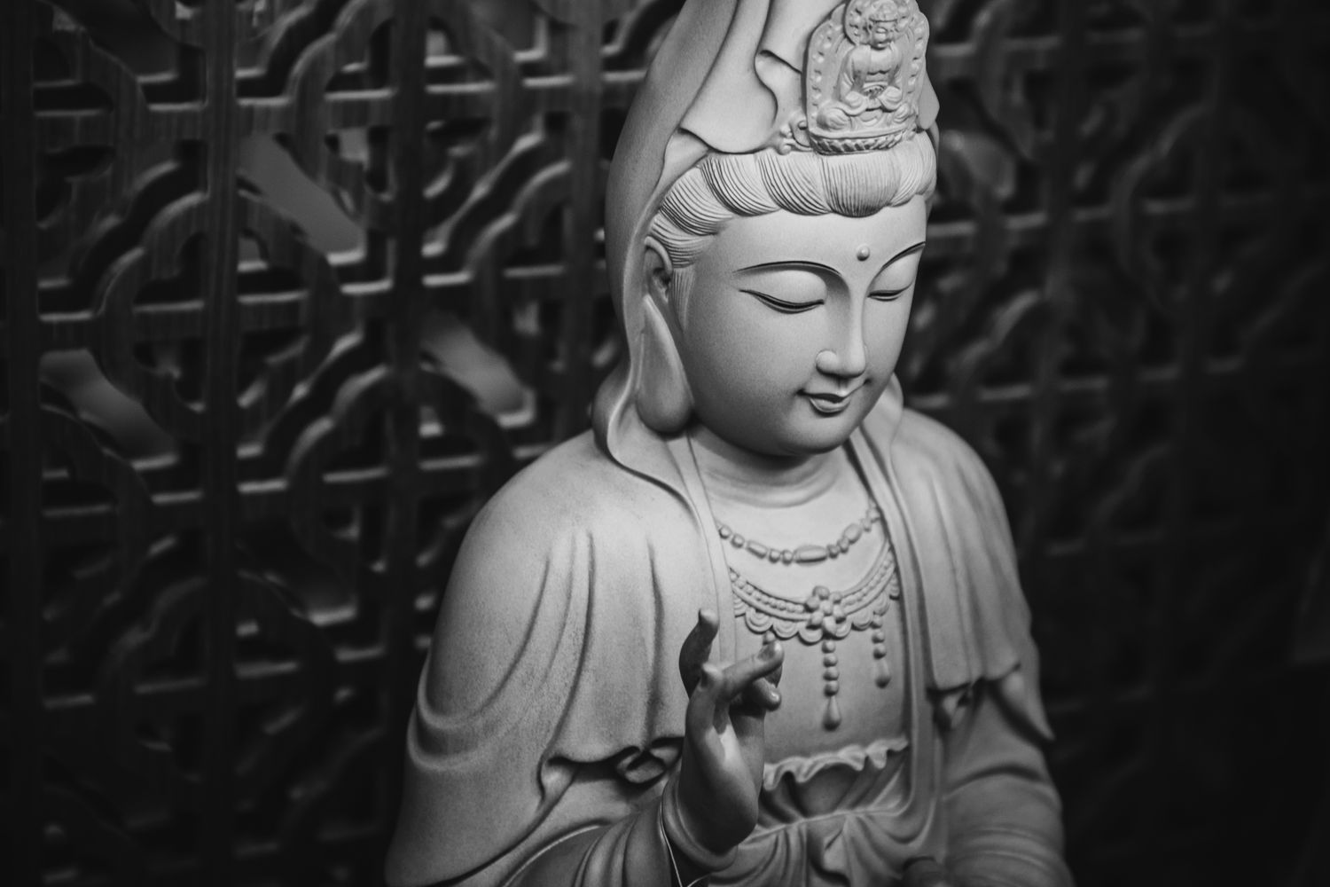 Estátua de Quan Yin em branco