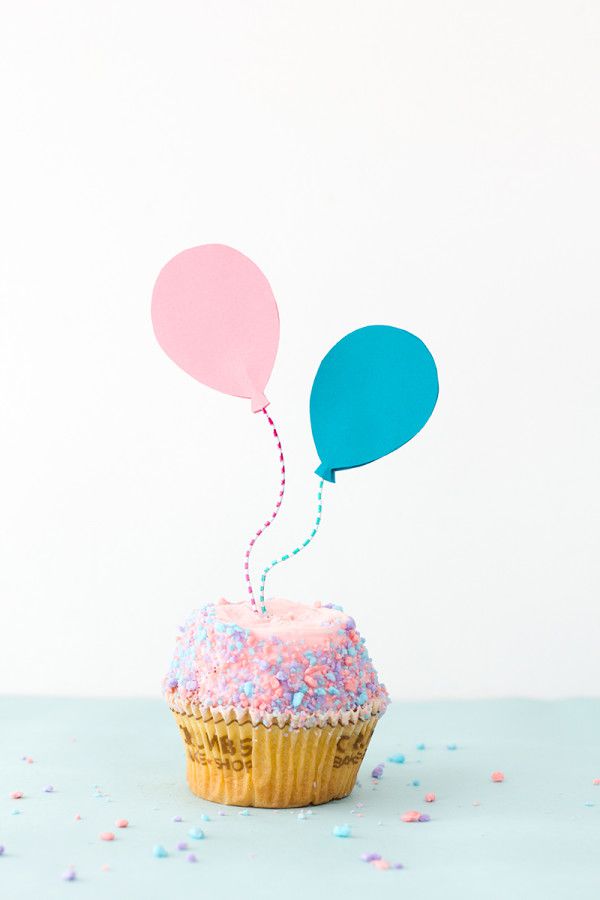 DIY Ballon Cupcake Toppers