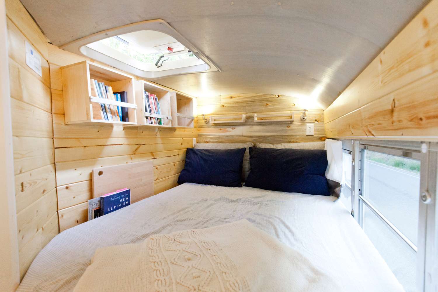 Bus bedroom nook